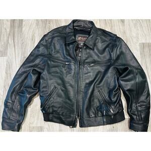 Xpert Performance Gear Leather Motorcycle Jacket 4X Big & Tall Biker Moto M285